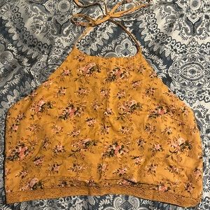 American Eagle Floral Halter Top